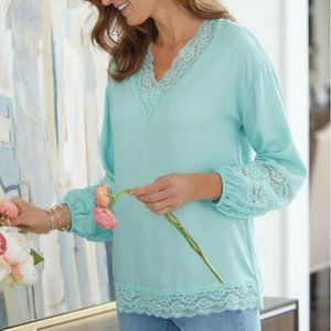 Soft Surroundings Claudia top size L NWT
